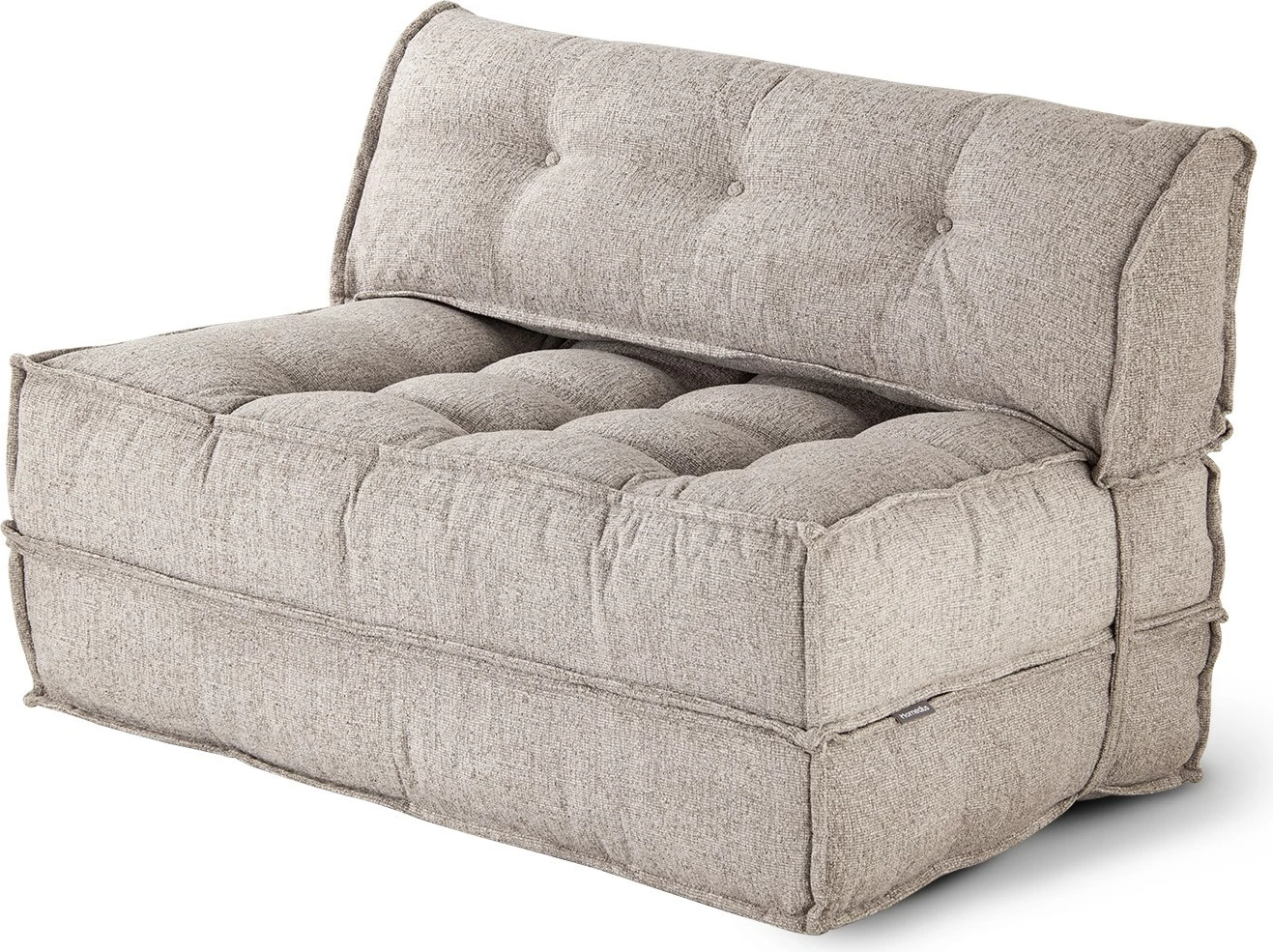 Divan-krevat dy vendësh, Atelier del Sofa, boucle, ngjyrë kafe e çelët
