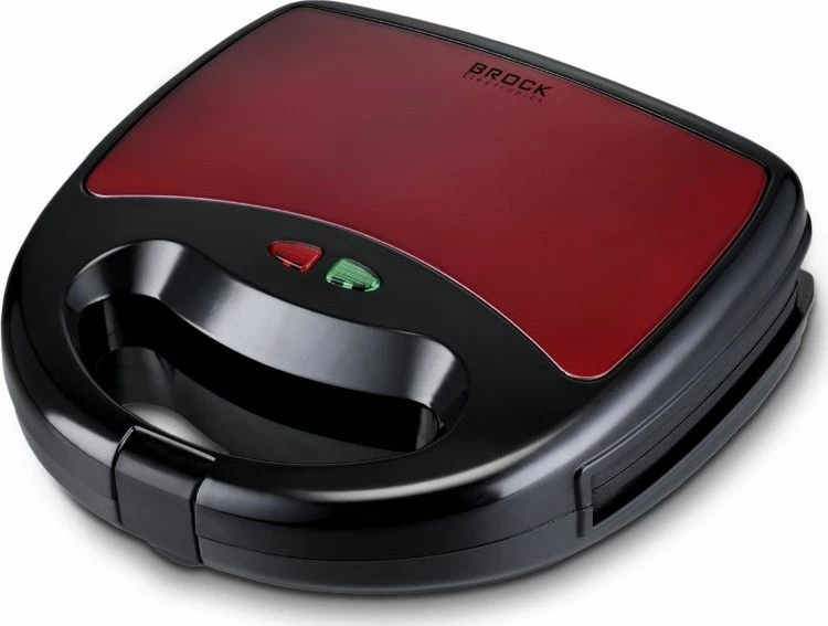 Toaster grill kontakti Brock SGM 2002 RD 750 W, pllakë anti-ngjitëse, termostat automatik, kuqe/zezë