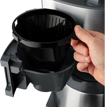 Aparat kafeje Russell Hobbs Grind and Brew, 1L, mulli i integruar, karaf termik, inox/zi