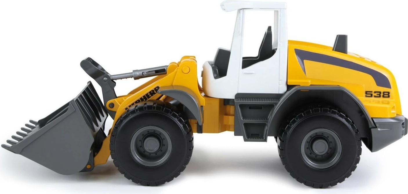 Lodër ekskavator Lena Worxx Liebherr L 538, plastikë, 48 cm, verdhë/gri/bardhë