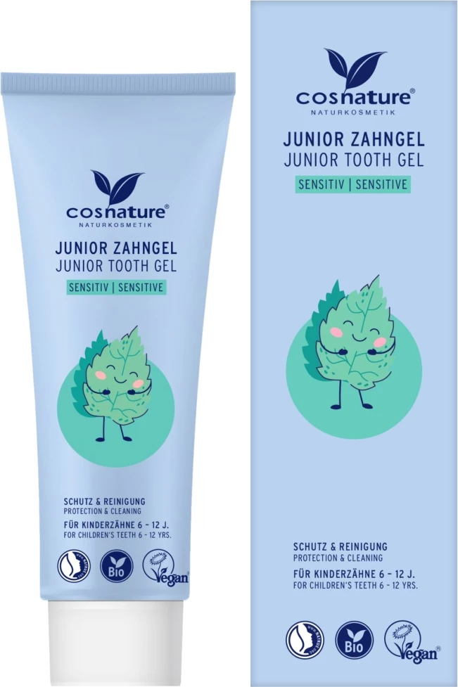 Xhel për dhëmbë për fëmijë Cosnature Junior me kamomil dhe nenexhik 75ml
