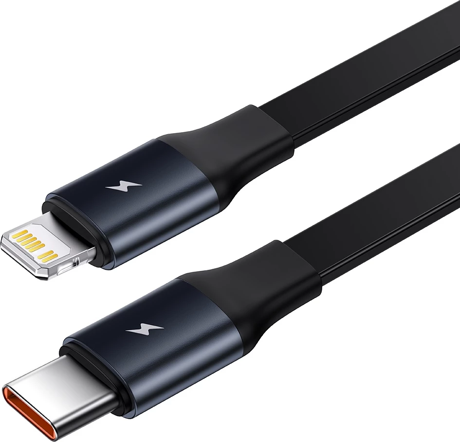 Karikues veture Baseus Enjoyment 2in1, 30W, me kabllo USB-C dhe Lightning, i zi