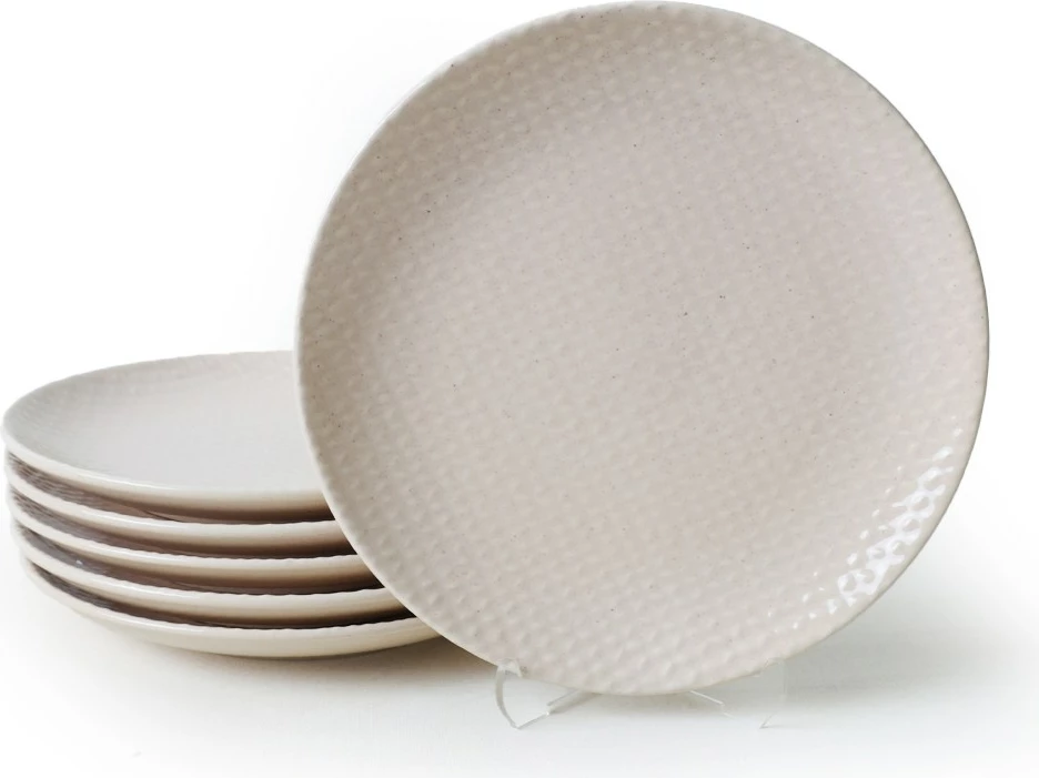 Set pjatash për ëmbëlsira, krem, Hermia Concept, 6 copë, X00018989