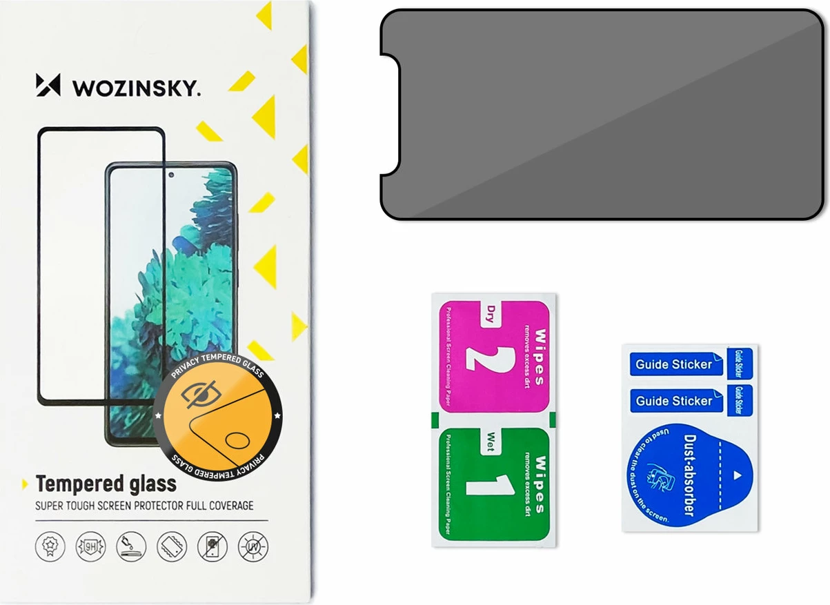 Xham i temperuar privatësie Wozinsky për Samsung Galaxy S24 Ultra, me filtër anti-spy