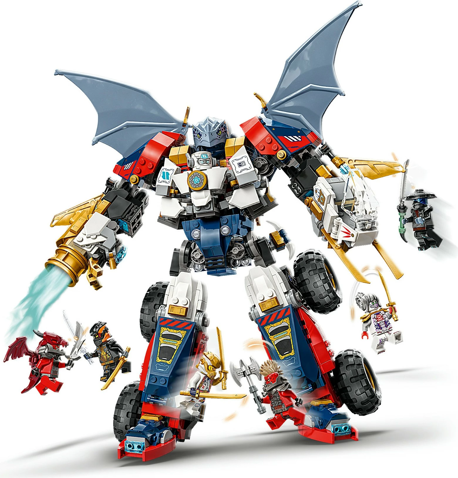Set ndërtimi LEGO NINJAGO Zane’s Ultra Combiner Mech 71834, 1187 pjesë, shumëngjyrësh