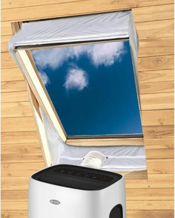 Vulë dritare kulmi BECOOL BC04AIRSTPDF, 2x200 cm, me Velcro, e bardhë, set 2 copë