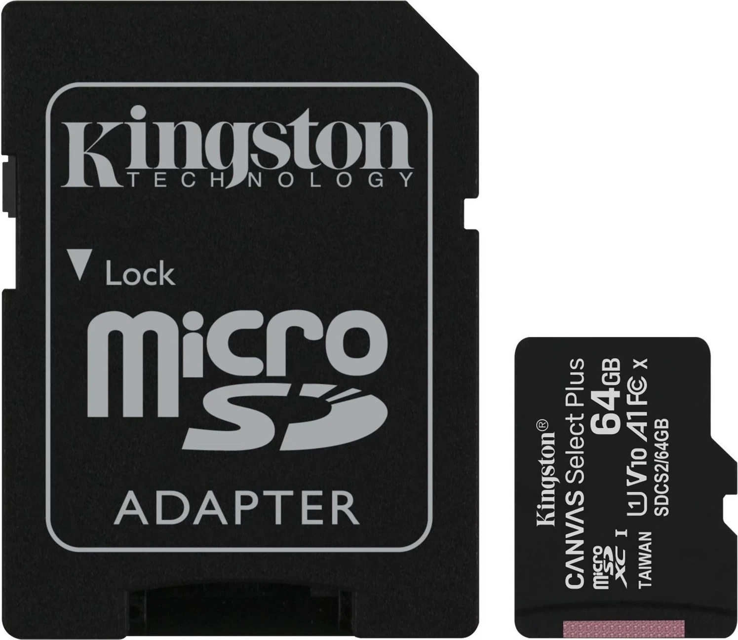 Kartë memorie Kingston microSDXC Canvas Select Plus, 64GB 