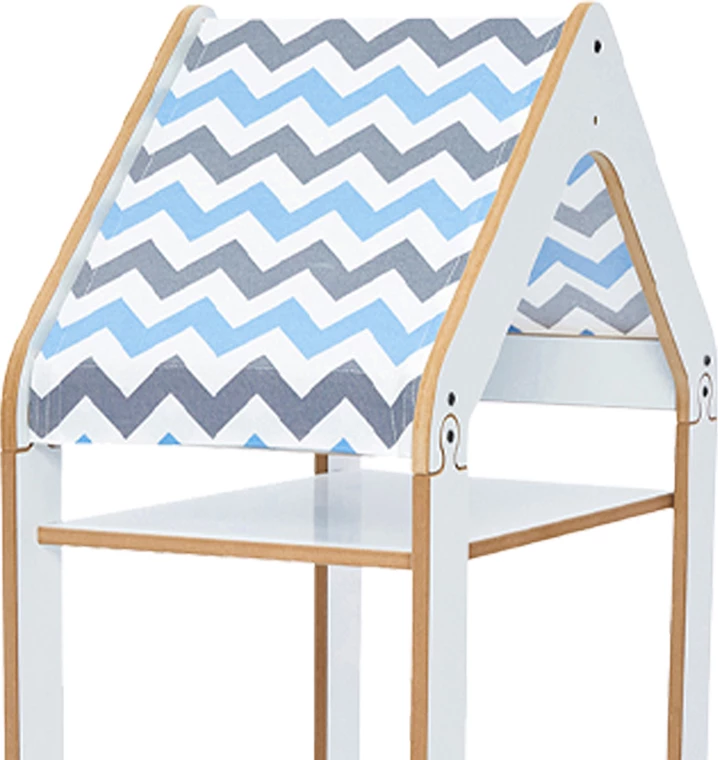 Raft Montessori Zoilen I, bardhë-kaltër, mdf, 50x30x100cm