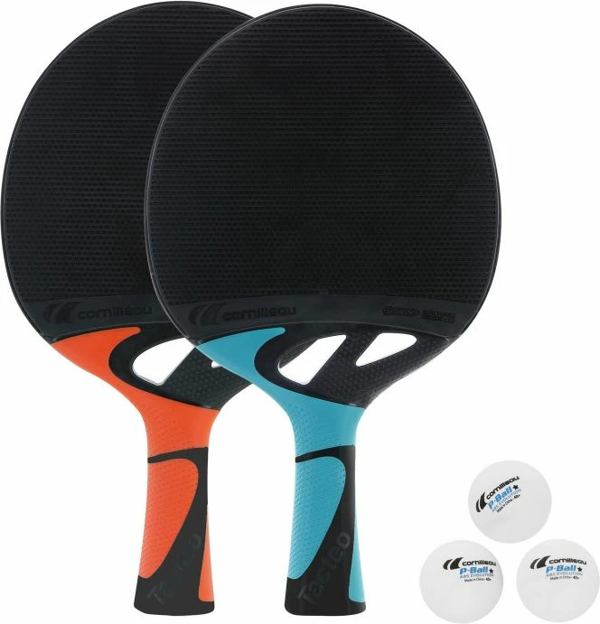 Set pingpongu Cornilleau, për meshkuj dhe femra, i zi, blu dhe portokalli