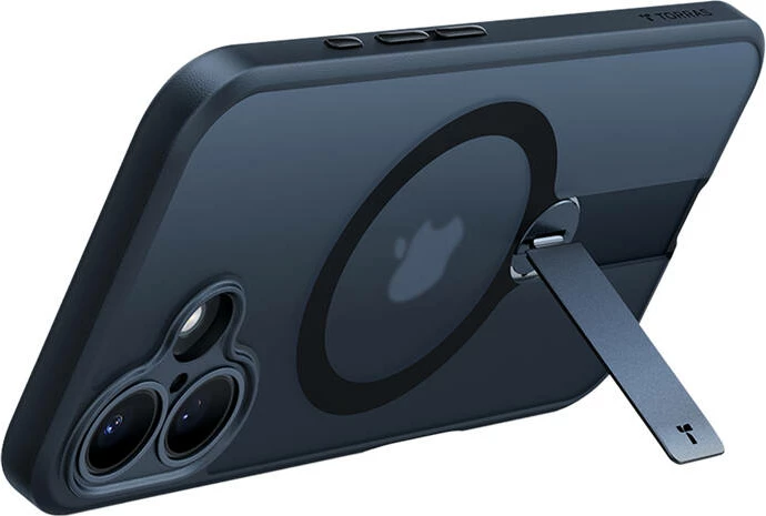 Mbështjellës Torras Pstand Spin për iPhone 16 Plus, i zi