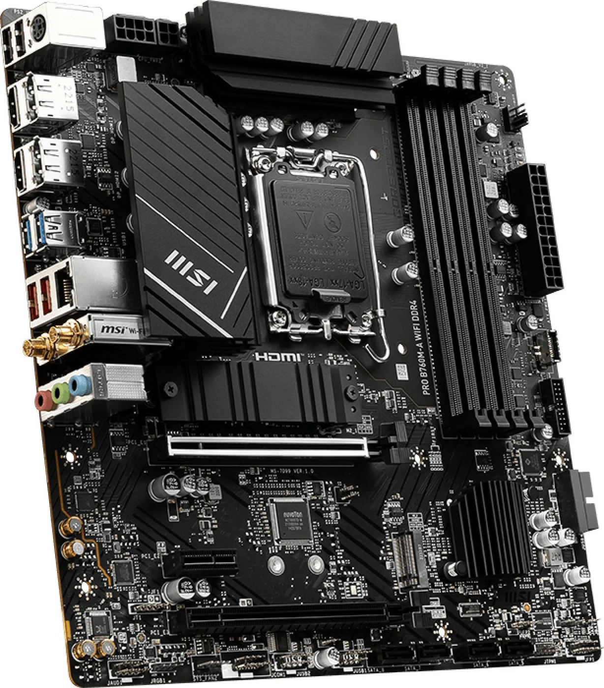 Pllakë amë MSI PRO B760M-A WIFI DDR4, micro ATX, Intel, e zezë