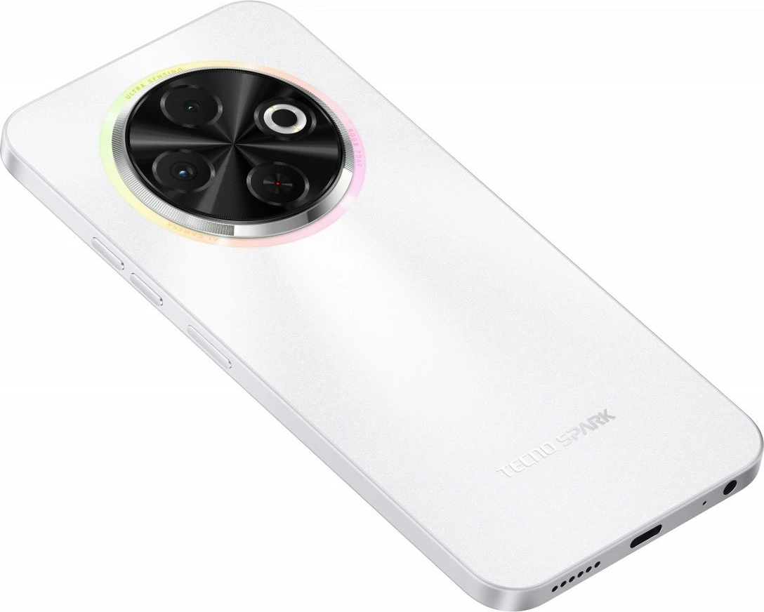 Celular TECNO Spark 30C, 8GB RAM, 256GB, Orbit White me set aksesorësh
