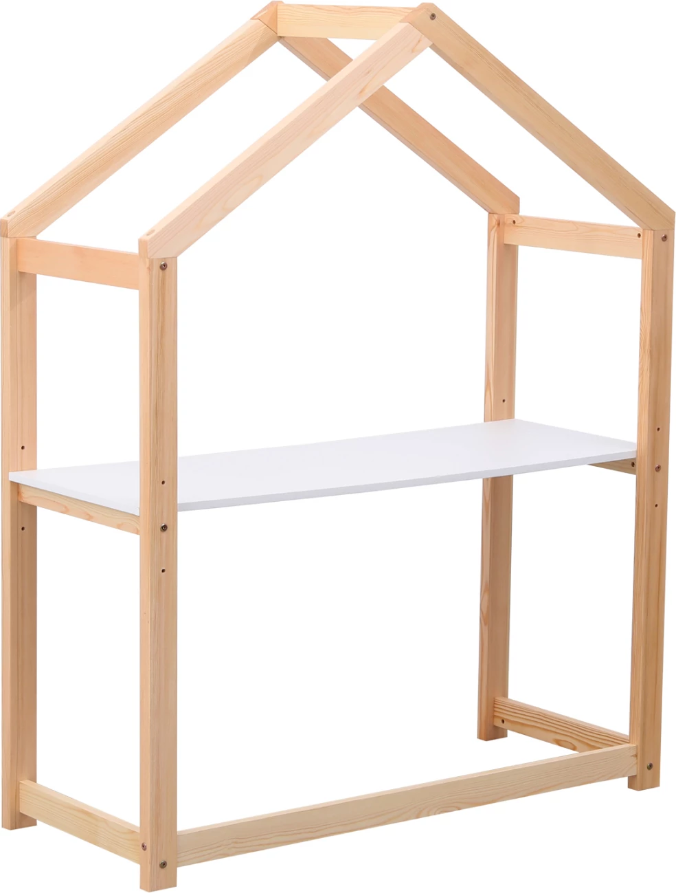 Tavolinë për fëmijë PEPE, dru pishe natyral, melaminë, 120x44x152cm