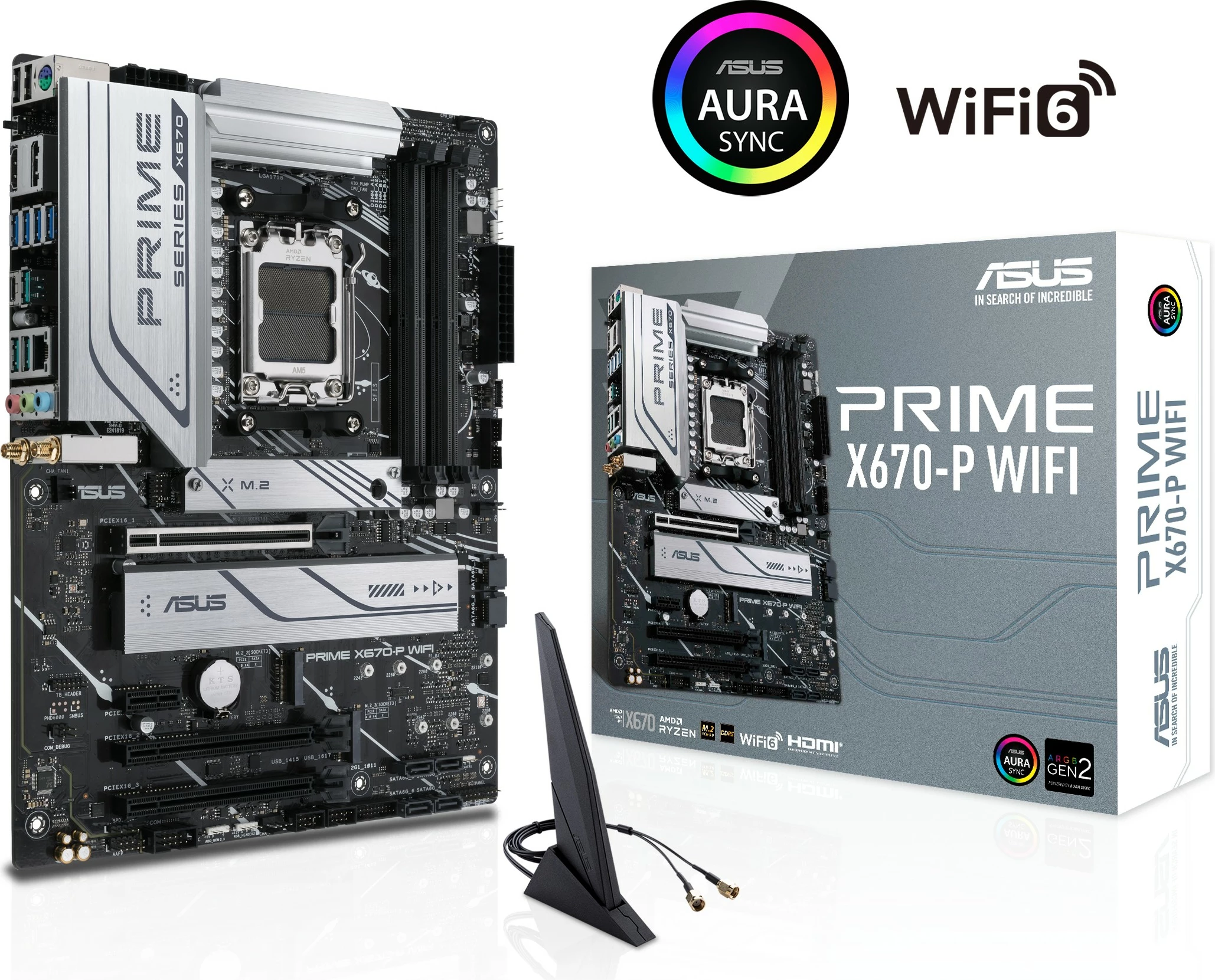 Pllakë amë ASUS PRIME X670-P WIFI, Socket AM5, DDR5-SDRAM, 128 GB, Dual-channel
