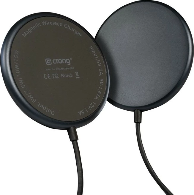 Karikues wireless CRONG MagSpot, 15W, MagSafe, USB-C, Graphite