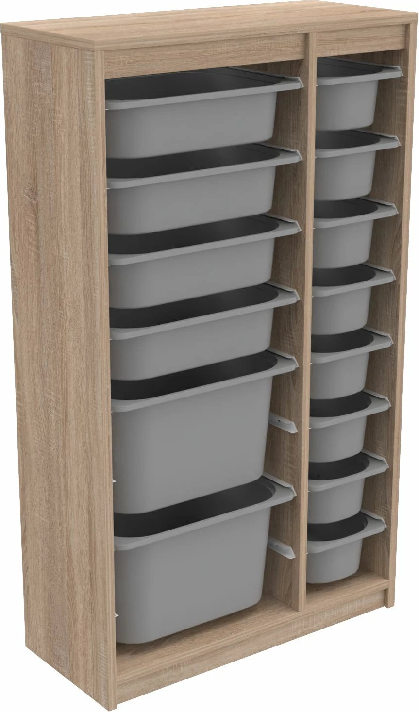 Dollap multifunksional Hanah Home, Montana Xs 2D4N8U, sonomo, gri