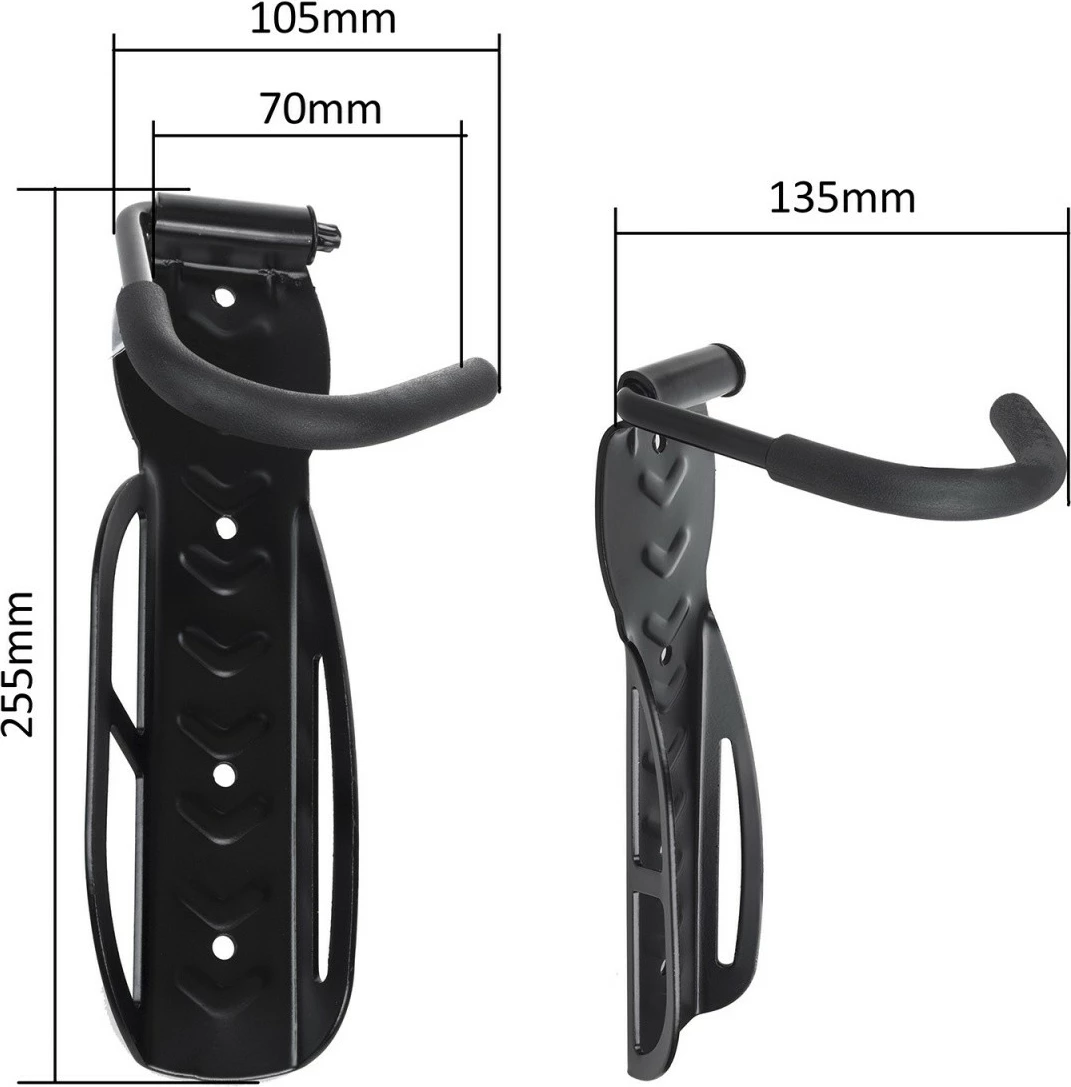 Mbajtëse muri për biçikletë Maclean MC-432, çelik, e zezë