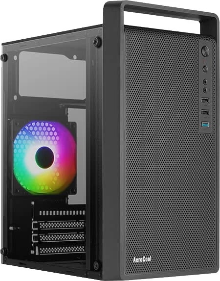 Kasë Aerocool PGS CS-109-G-BK-v1 FRGB, e zezë