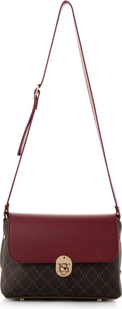 Çantë crossbody Lucky Bees, kafe dhe e kuqe e errët, 1278