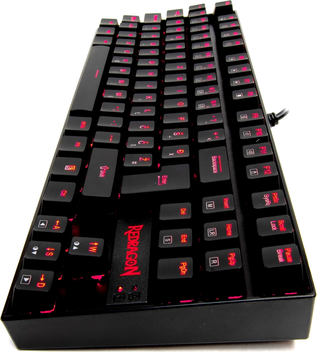 Tastierë mekanike Redragon Kumara 2 K552-2, 87 tasta TKL, Blue switch, LED e kuqe, wired, layout SLO/CRO, e zezë