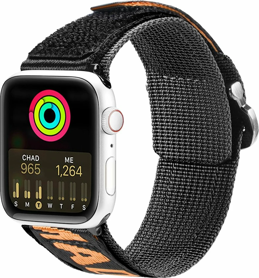 Rrip najloni për Apple Watch Dux Ducis Outdoor, 42/44/45/49mm, zi-portokalli