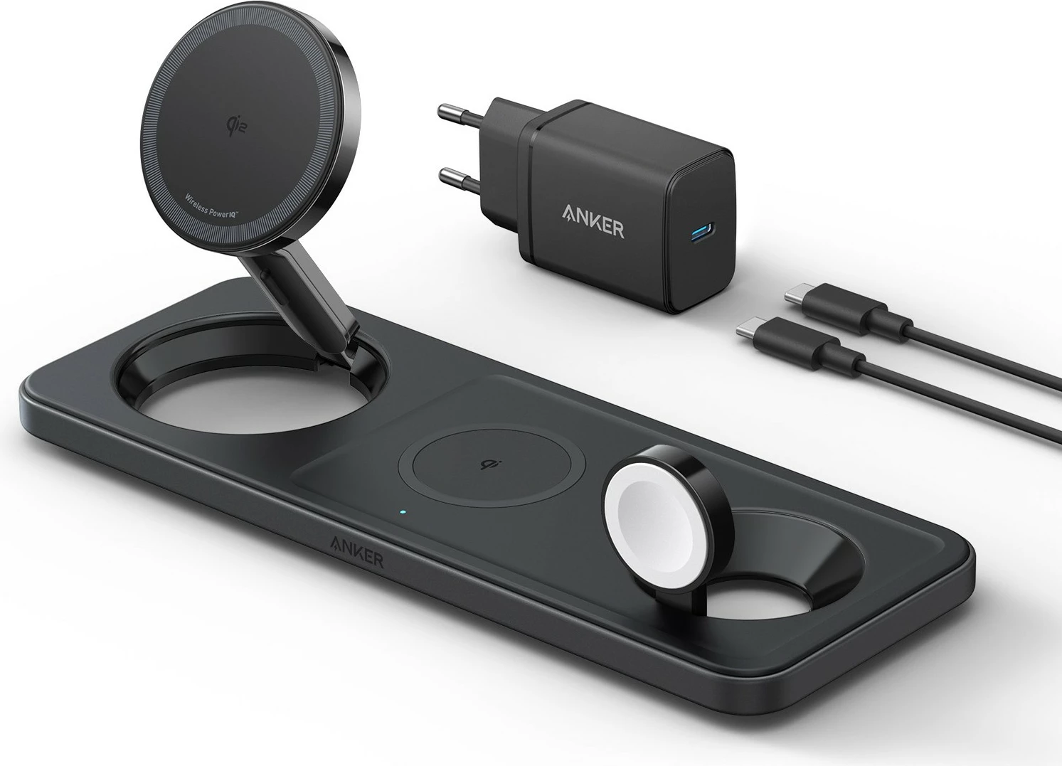 Stacion karikimi Anker MagGo, USB, Karikim pa tel, Ngjyrë e zezë