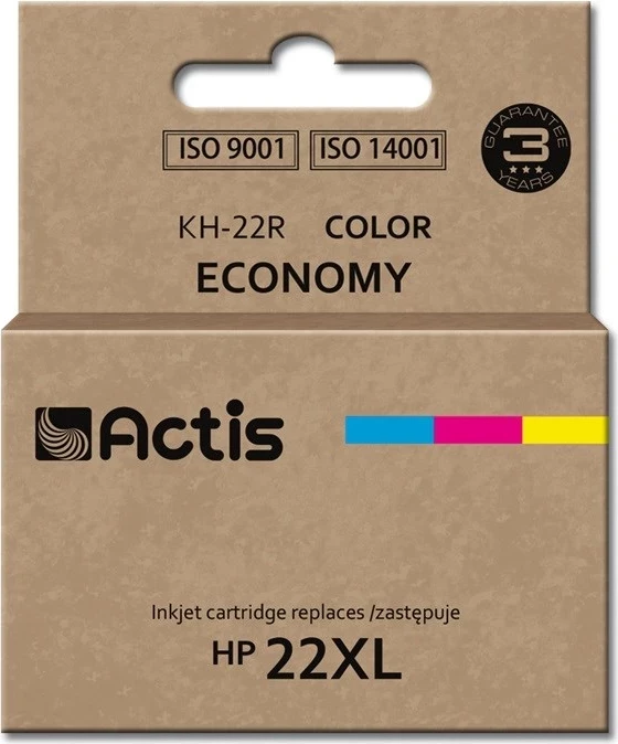 Bojë zëvendësese Actis KH-22R ink  për HP 22XL C9352A, 18ml, tri ngjyrëshe