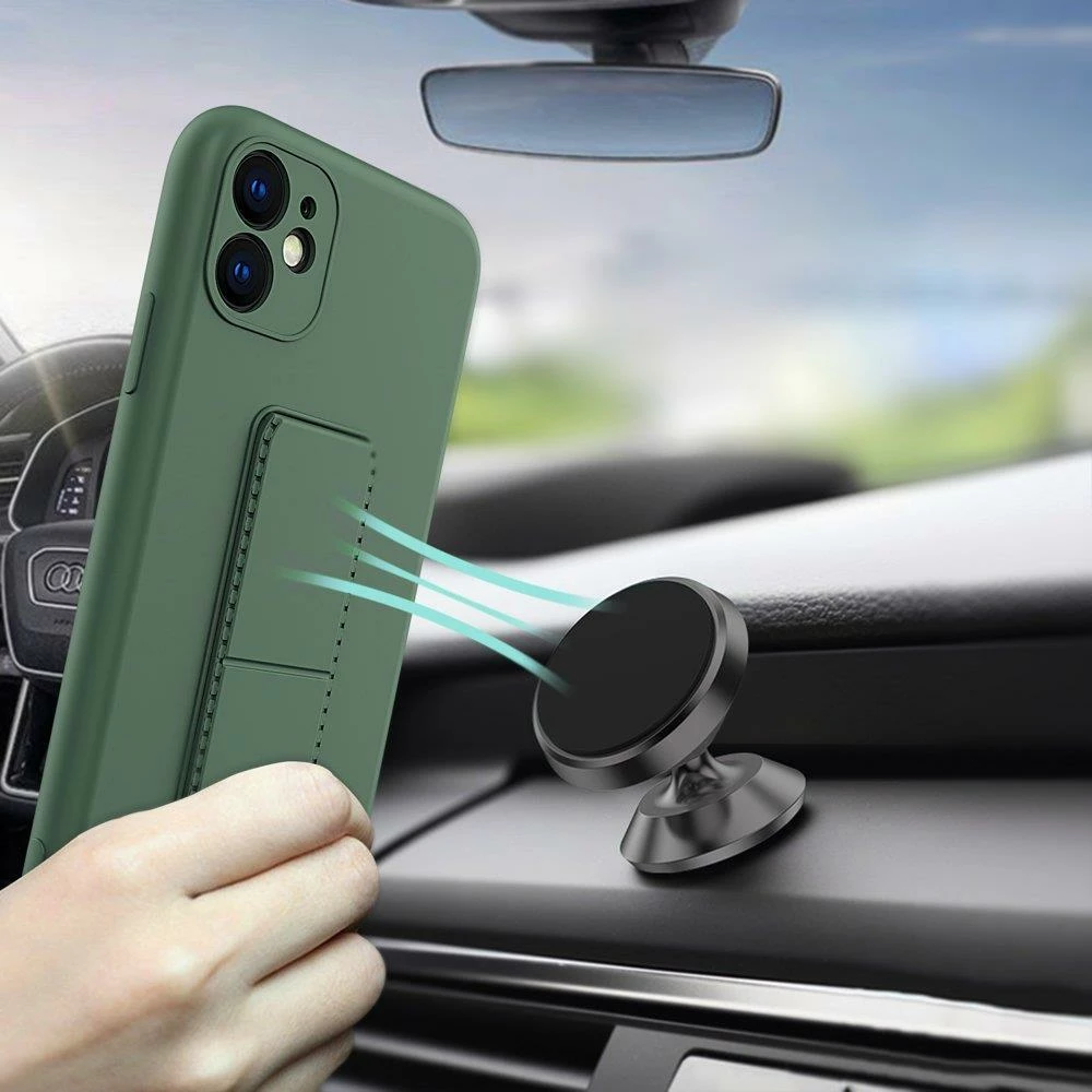 Mbështjellës Wozinsky Kickstand Case për Samsung Galaxy A22 5G, silikon, i kuq