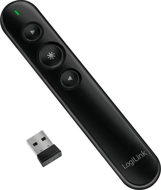 Prezantues wireless LogiLink ID0190, nano receiver, laser pointer i kuq, i zi