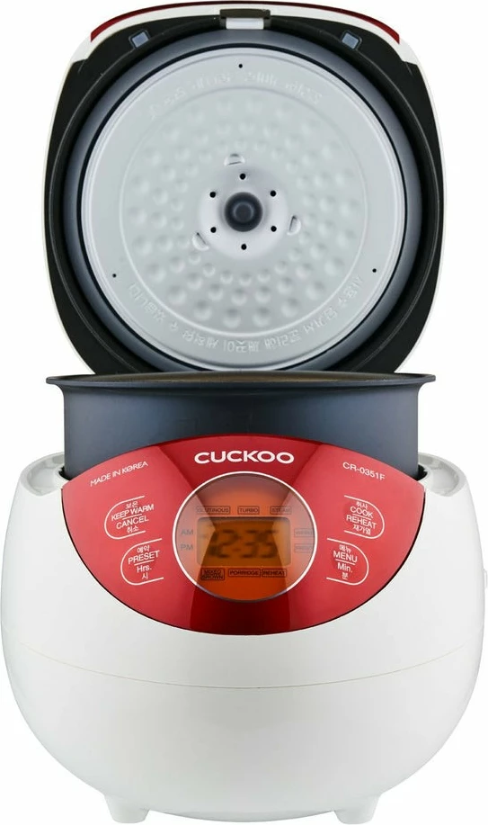 Reiskocher Cuckoo CR-0351F, 0.54L, ekran LCD, kuqe/bardhë