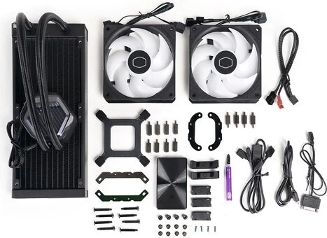 Sistem ftohës për procesor Cooler Master MasterLiquid 240 Atmos ARGB, ngjyrë e zezë