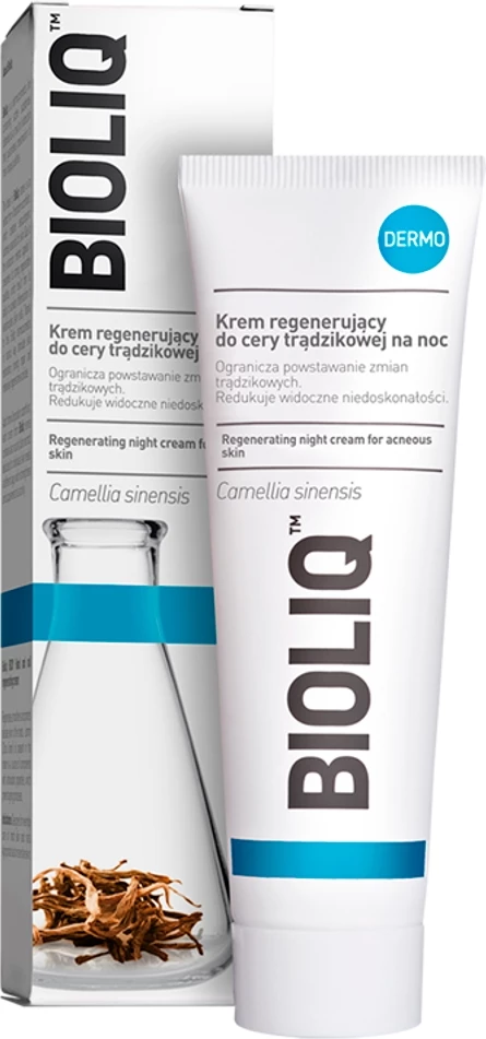Krem nate për fytyrë për femra BIOLIQ Regenerating Dermal Cream për lëkurë me akne, 50ml