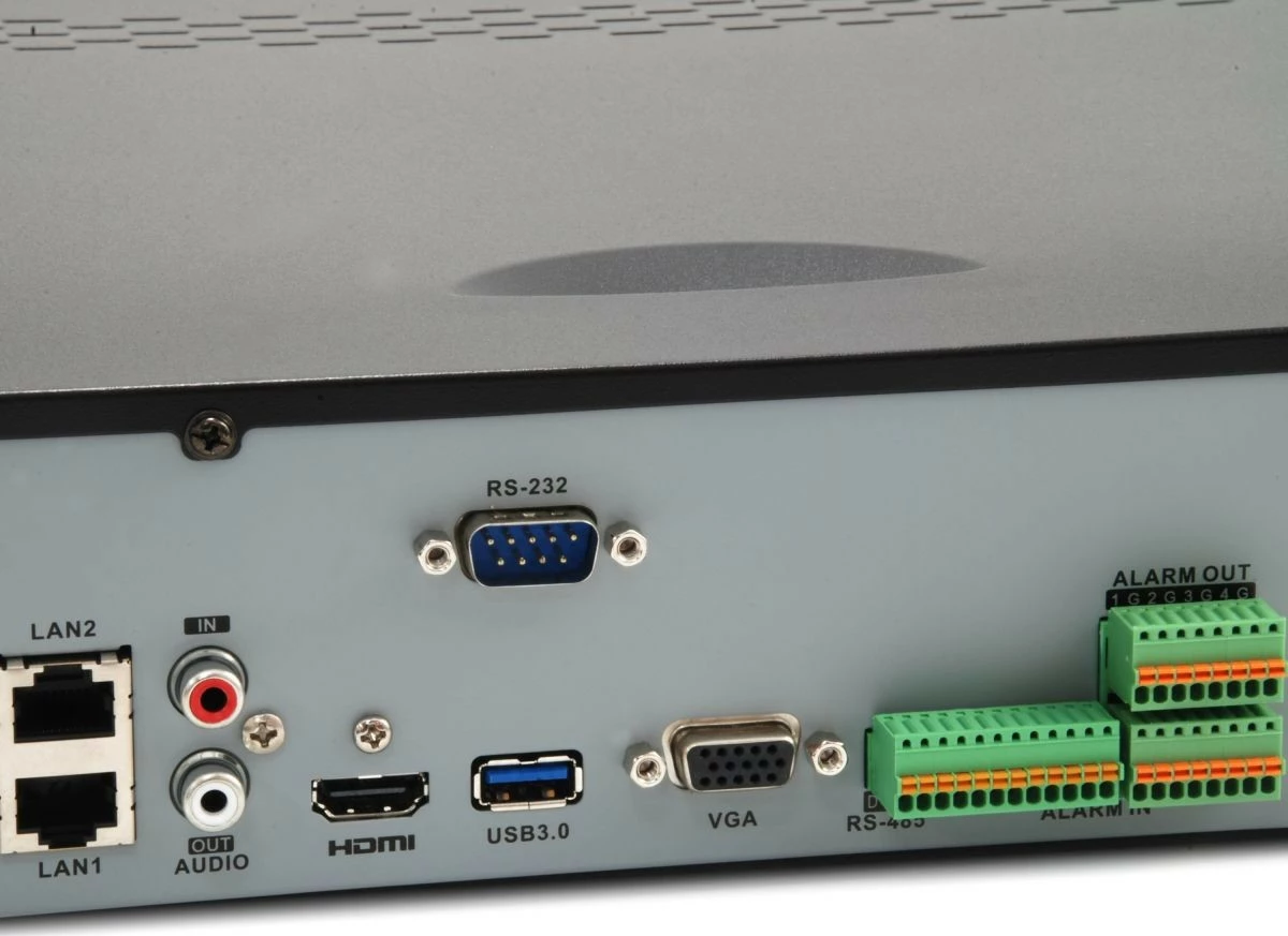 NVR LevelOne NVR-1332, 4-Bay, 32 kanale, H265, 3840 x 2160, e zezë, argjendtë