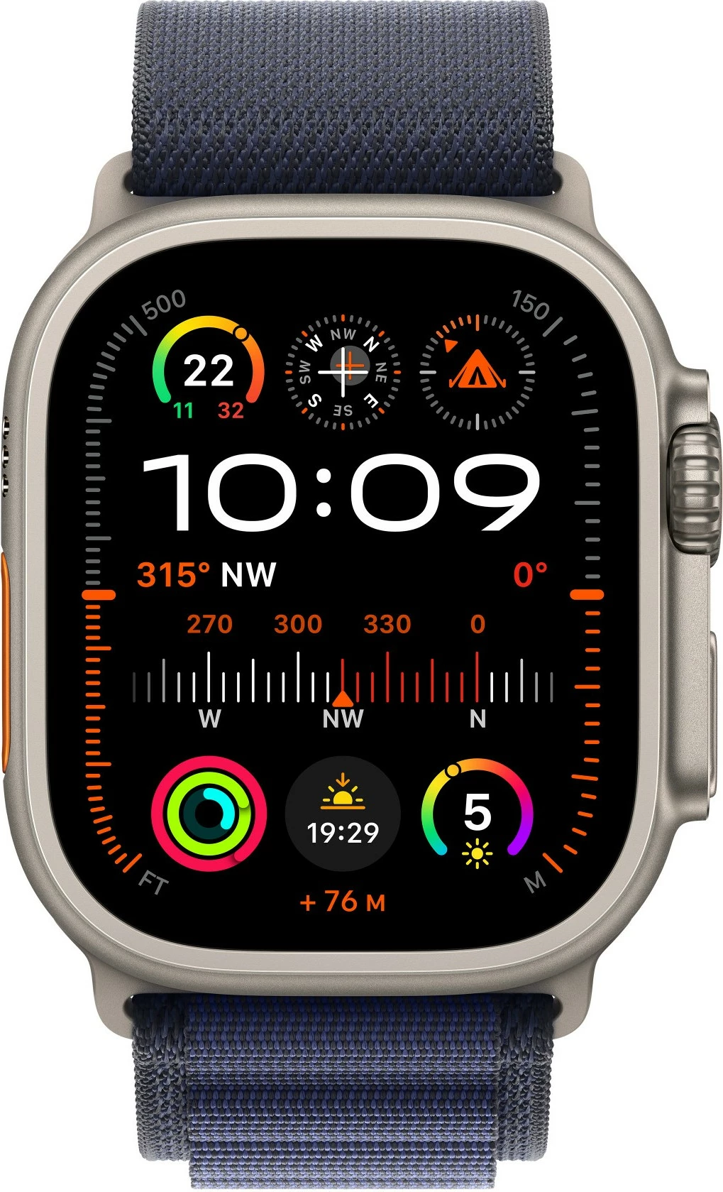 Rrip Apple 49mm Alpine Loop, Titanium, Navy