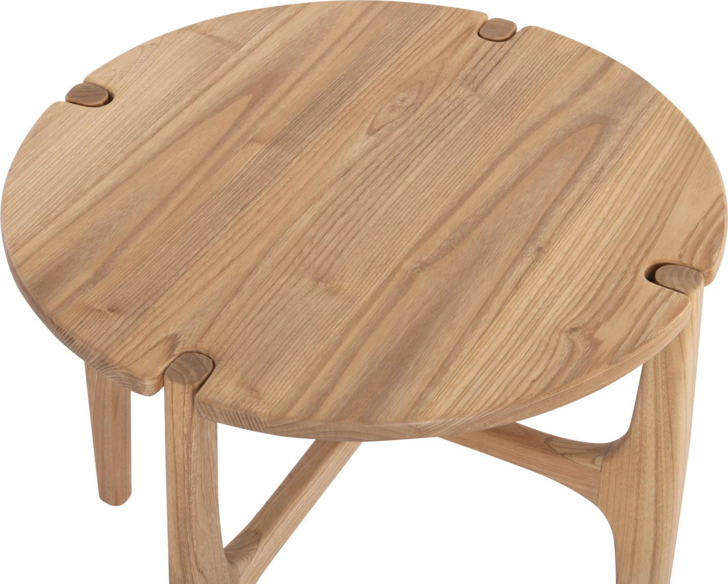 Tavolinë anësore e rrumbullakët KATAL FH9932 dru Sungkai ngjyrë natyrale Φ59,5x50,5Hcm