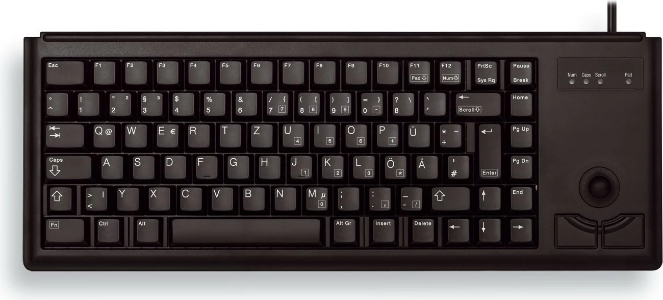 Tastierë Cherry G84-4400 me trackball, e zezë