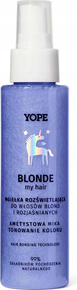Sprej për flokë për femra Yope Blonde My Hair Illuminating Mist Amethyst 100ml