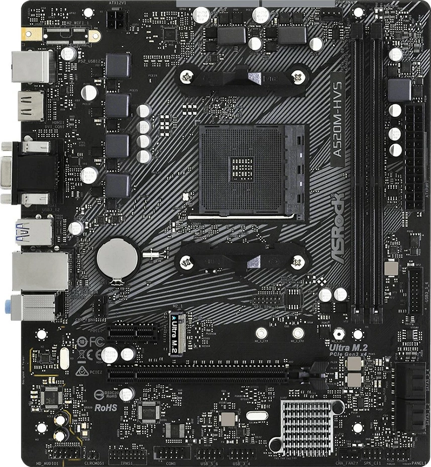 Pllakë amë ASRock A520M-HVS, Socket AM4, micro ATX
