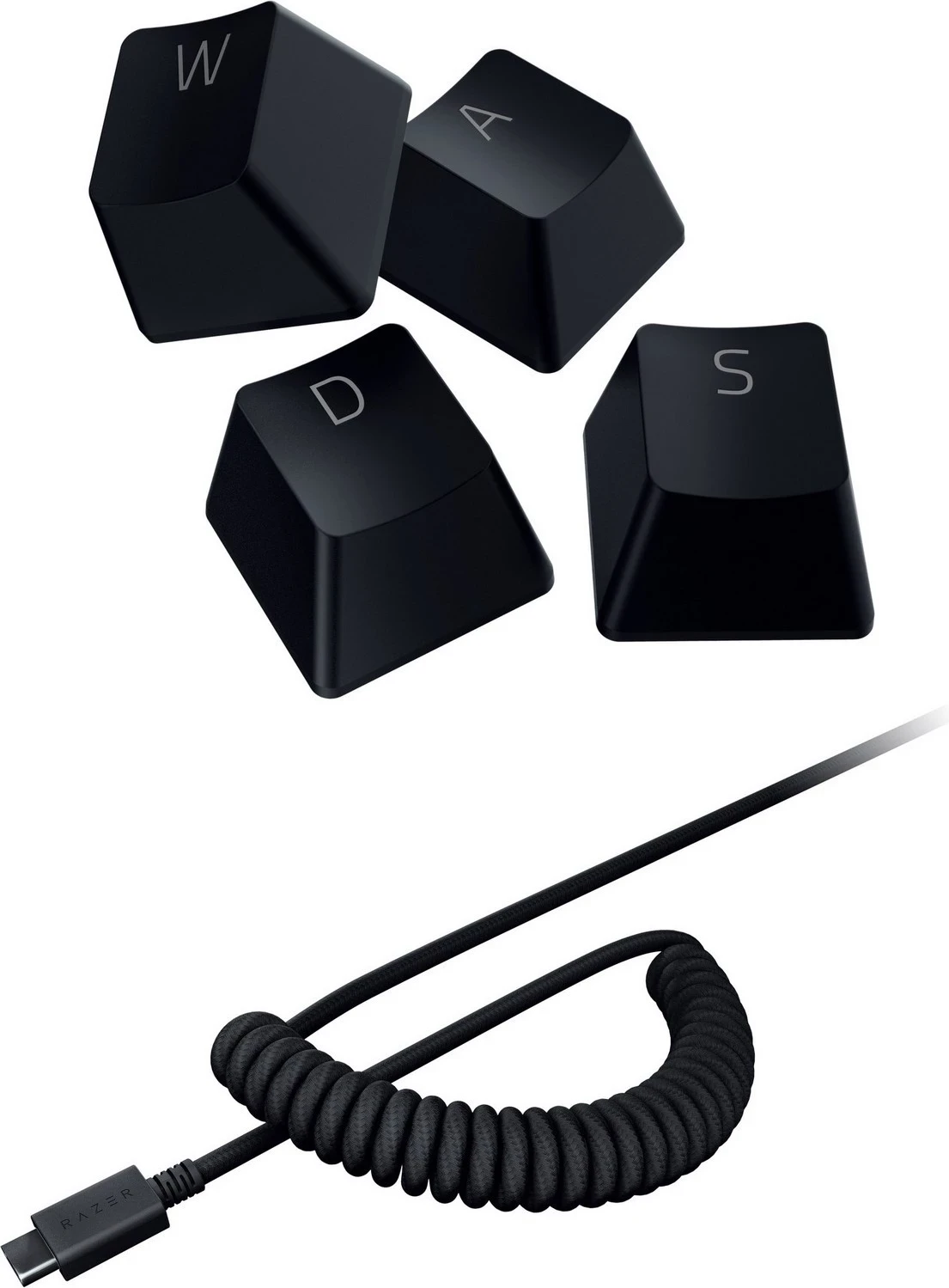 Set i tasteve Razer PBT Keycap + kabllo, 120 taste, të zeza
