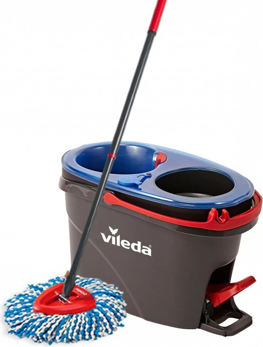 Mop Vileda H2Pro Spin me kovë dy dhoma, 178332, zi/blu/kuqe