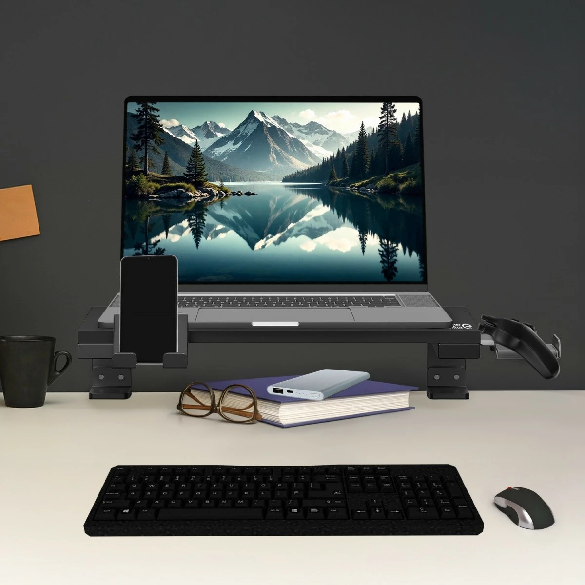 Mbajtëse laptopi Ergo Office ER-303 B, për tavolinë, e zezë