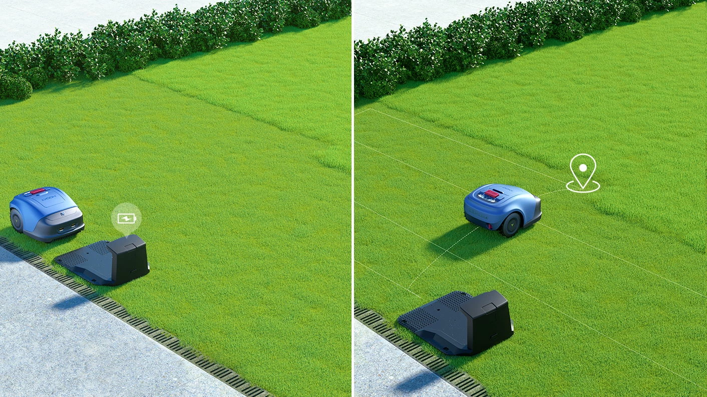 Kositëse bari robotike HOOKII Neomow S, WiFi, bateri 4400 mAh, IPX5, e kaltër/e zezë