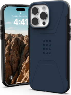 Mbështjellës UAG Civilian MagSafe për iPhone 16 Pro Max, Kaltër