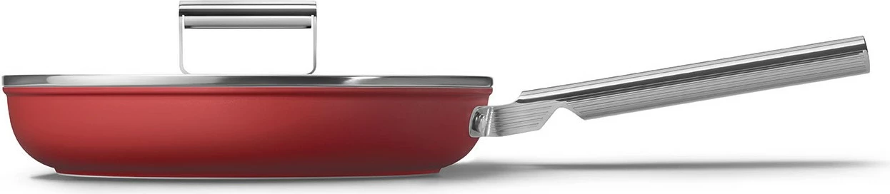 Tigan SMEG CKFF2801RDM 28 cm, alumini, jo-ngjitës, e kuqe