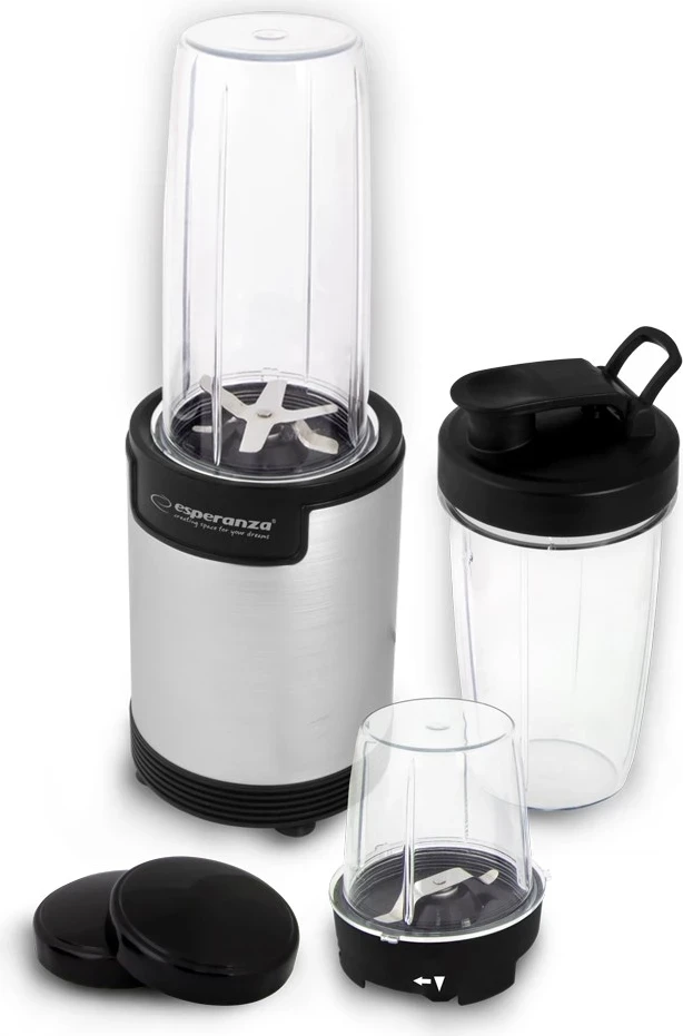 Blender për smoothie Esperanza Nutri Bomb EKM030, 9 në 1, 900W, hiri