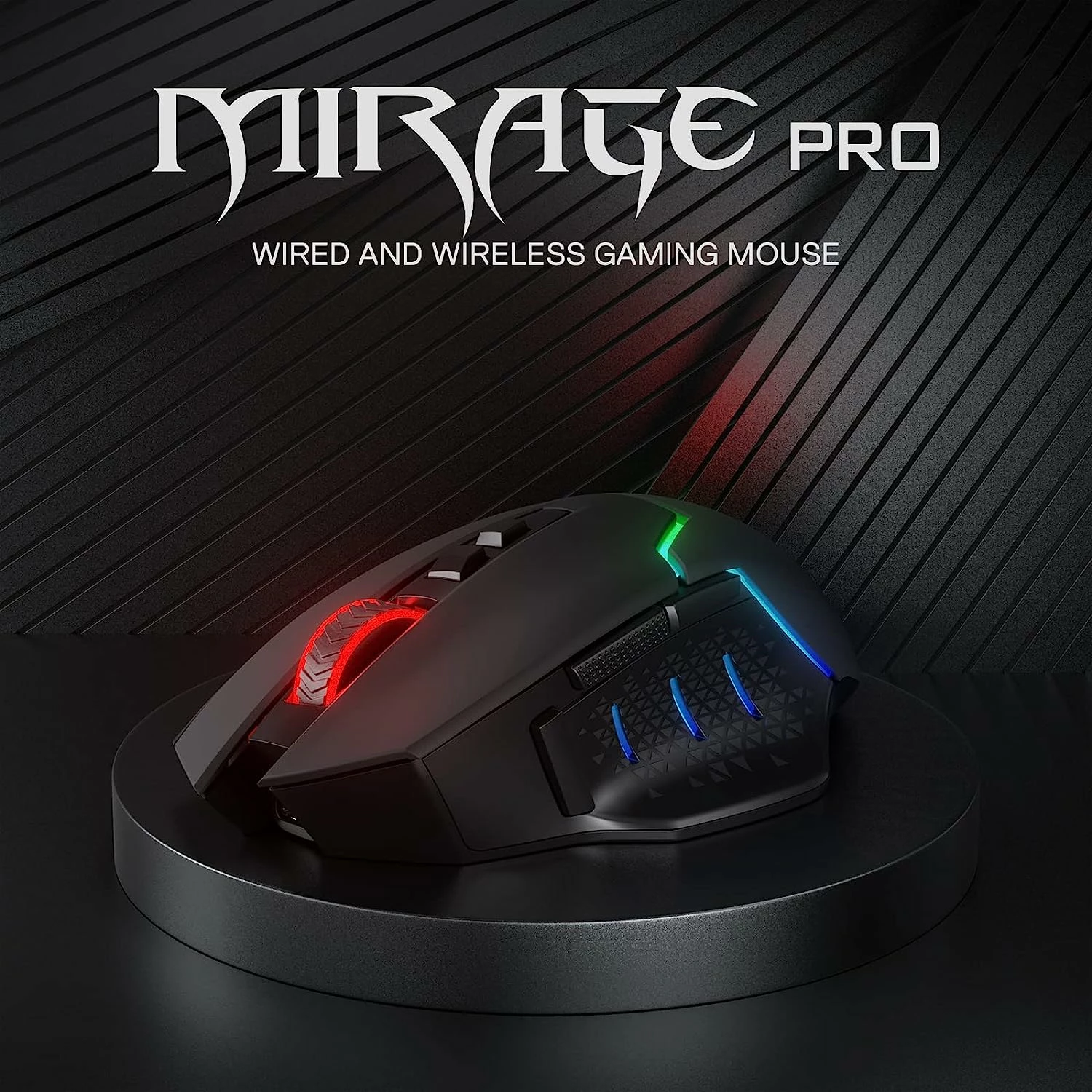 Maus wireless gaming Redragon Mirage M690-PRO 8000 DPI, 8 butona, RGB, i zi