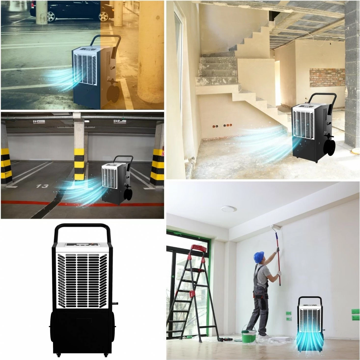 Osuese ajri Adler AD 7864, industriale, me rrota, 50L/ditë, e zezë