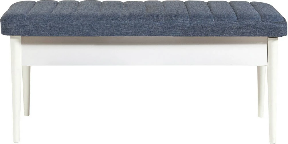 Tavolinë me karrige, set 5 pjesësh, Hanah Home, Vina, e bardhë dhe kaltër e errët