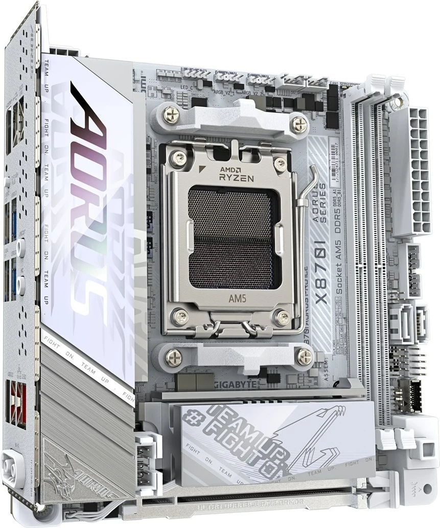 Pllakë amë Gigabyte X870I AORUS PRO ICE, Socket AM5, DDR5, Wi-Fi 7, Bardhë