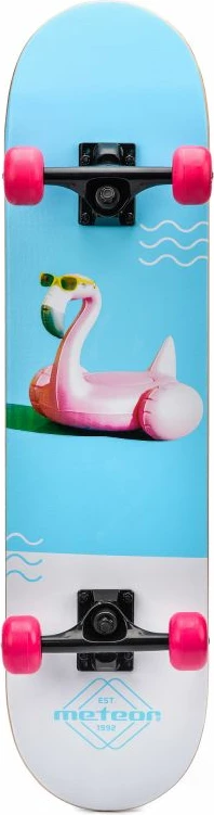 Skateboard Meteor, uniseks, Flamingo